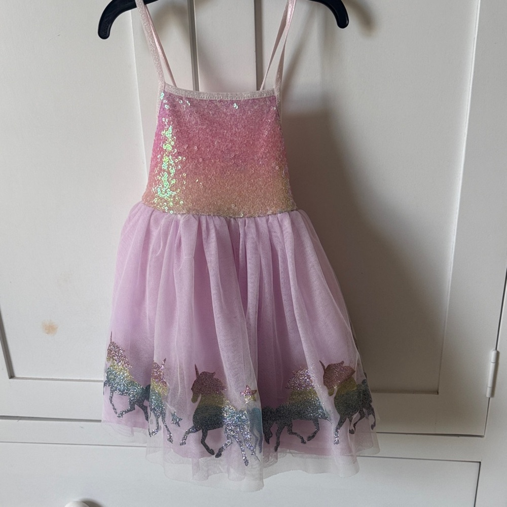 Zunie Glittery Pink unicorn Dress